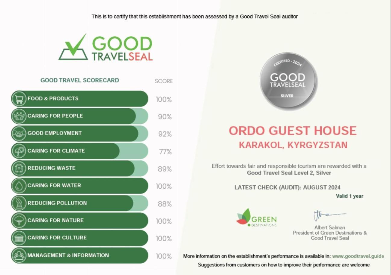 Ordo Hotel Karakol Exterior photo